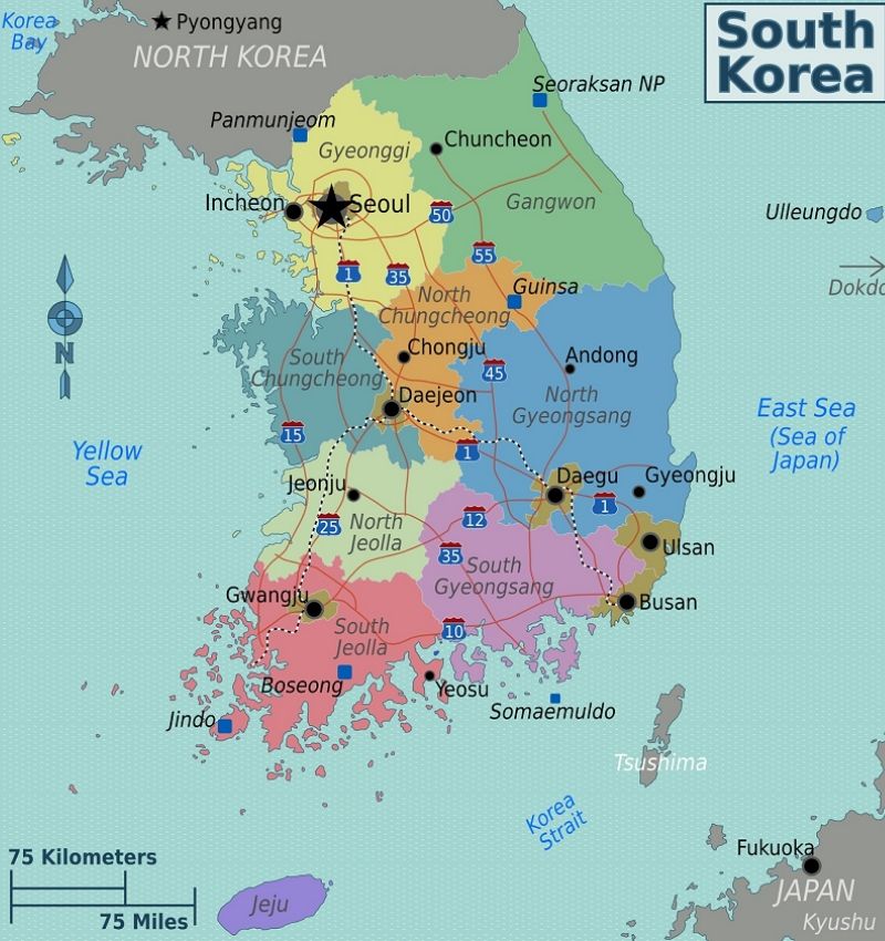 Bản Đồ Hàn Quốc: Đọc Và Hiểu Hơn Về Đất Nước Củ Sâm - Trung Tâm Du Học Sunny