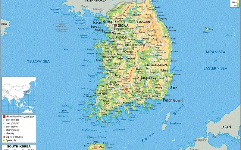 Vị trí địa lý Hàn Quốc