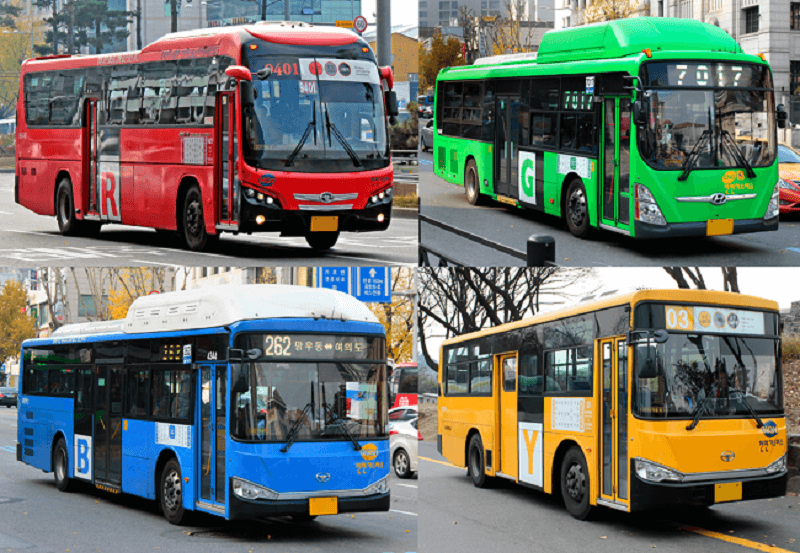 Các loại xe buýt tại Hàn Quốc