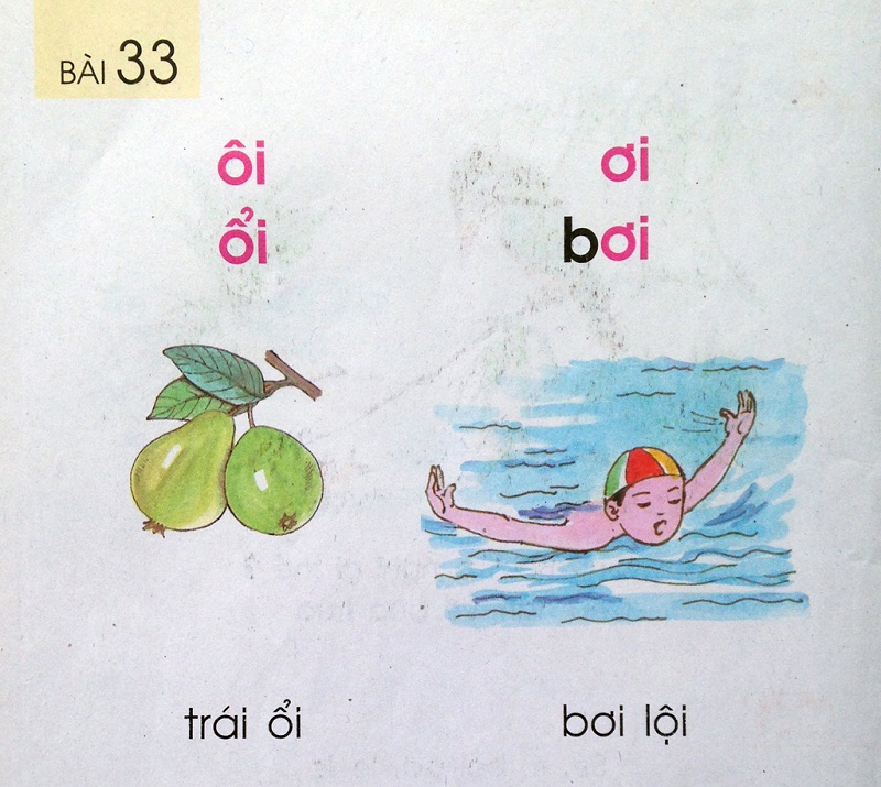 Nguyên âm trong tiếng Việt có trong chương trình giáo dục lớp 1