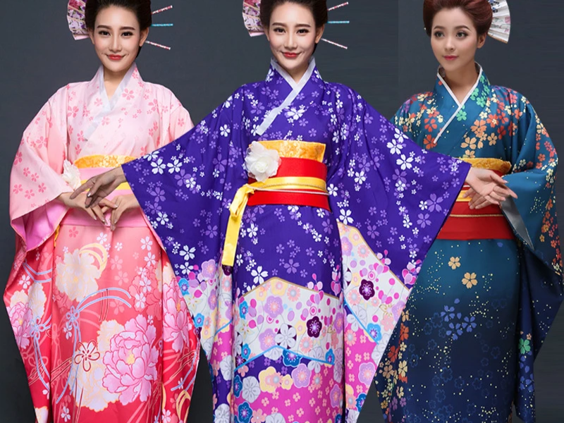 Thiết kế đặc trưng của 1 bộ kimono của nhật bản