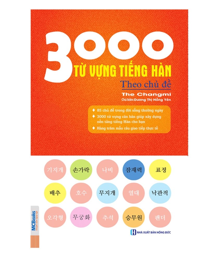 3000 từ vựng tiếng hàn theo chủ đề