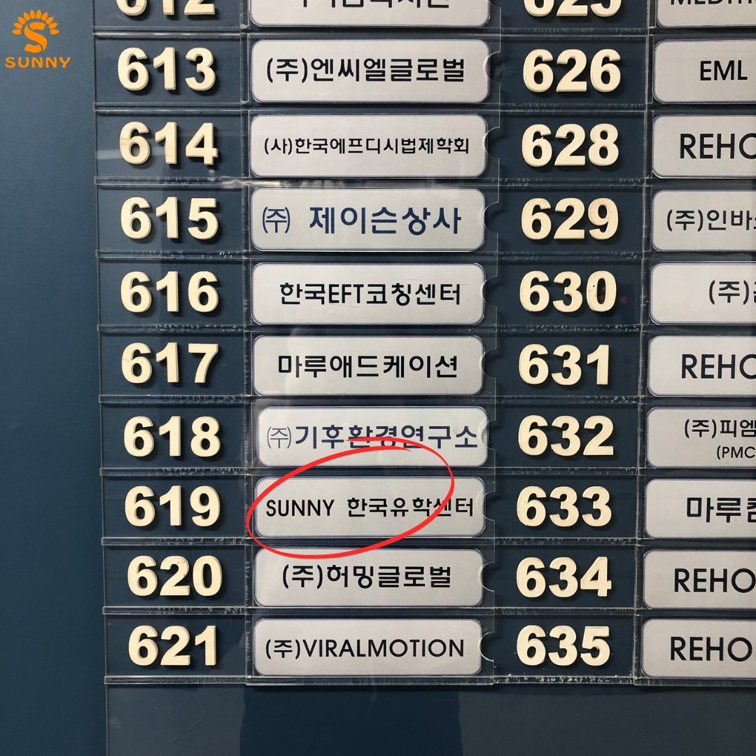 Địa chỉ văn phòng đại diện của SUNNY tại Hàn.