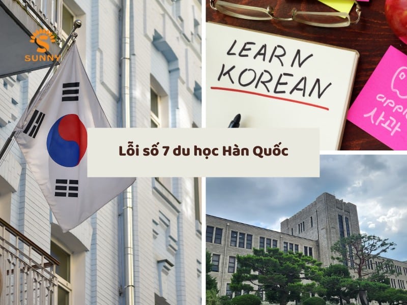 Lỗi số 7 du học Hàn