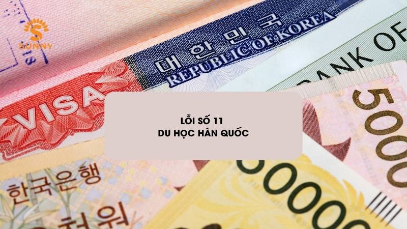 Lỗi số 11 du học Hàn Quốc