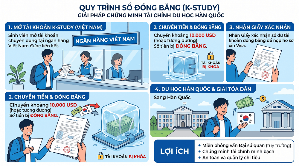 sổ đóng băng du học hàn quốc